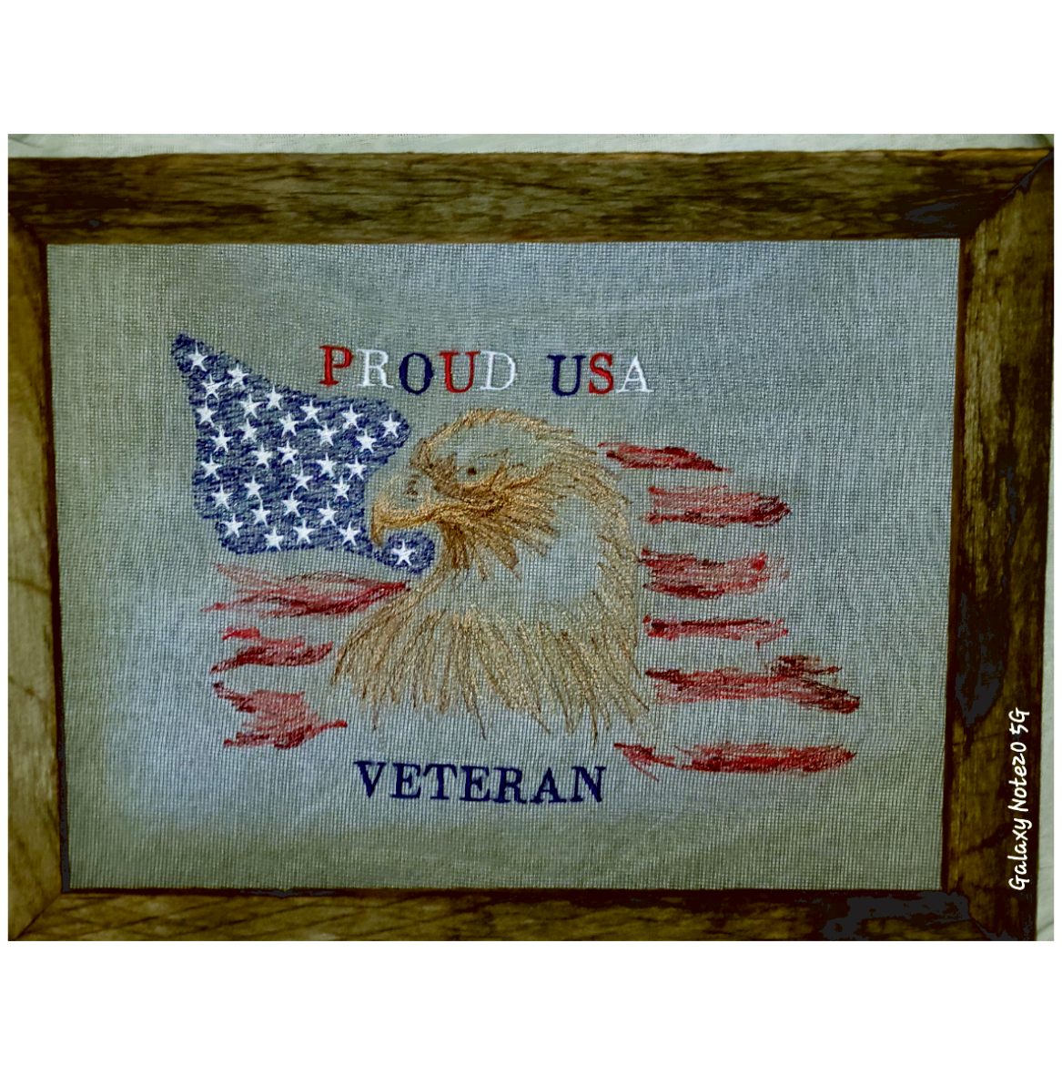 Framed Wall Art - Eagle Flag on screen